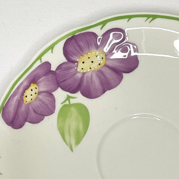 VTG Villeroy & Boch Spring Rose Violett Country Collection Cup & Saucer | EUC - Picture 9 of 10